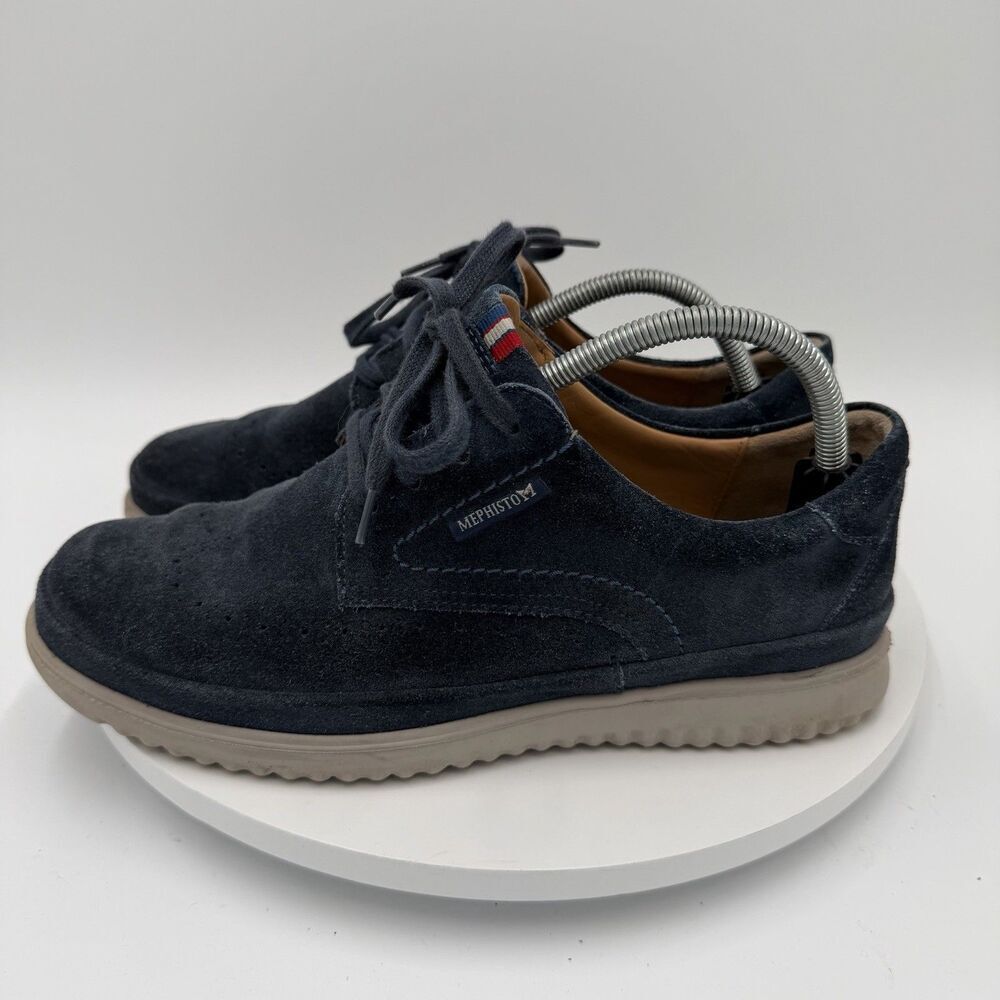 Mephisto Air-Jet Shoes Mens Size 8 Suede Comfort Walking Lace‎ Up Sneakers